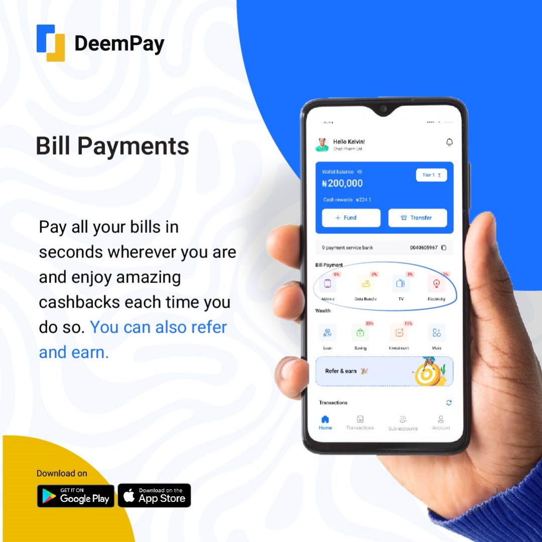 deempay's tweet photo. Keeping it balanced one bill at a time. 💳✨ 
#NYSC 
#70000allawee
#paybillatease

Link To Download: https://t.co/xG1bwaWKA5 https://t.co/nNcIaI6Rl2