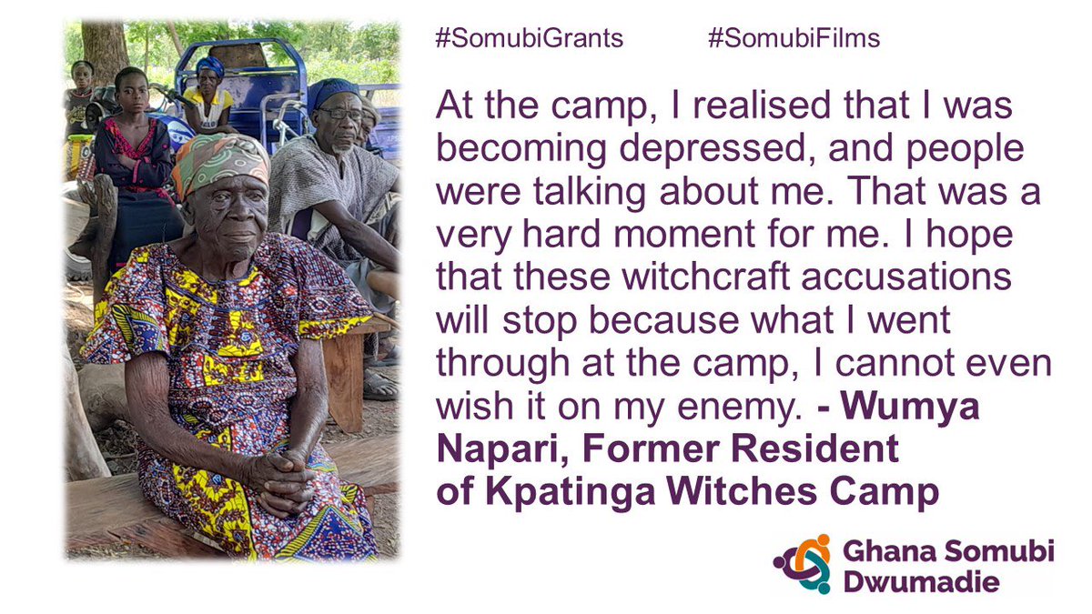 GhanaSomubi's tweet photo. Watch out for our film that captures Wumya’s story on witchcraft accusations, challenges with #MentalHealth and more!
Read this paper on depression among women accused of witchcraft: https://t.co/PtqTVVXLYw
#SomubiGrants #SomubiFilms https://t.co/9io8yK1iZ7