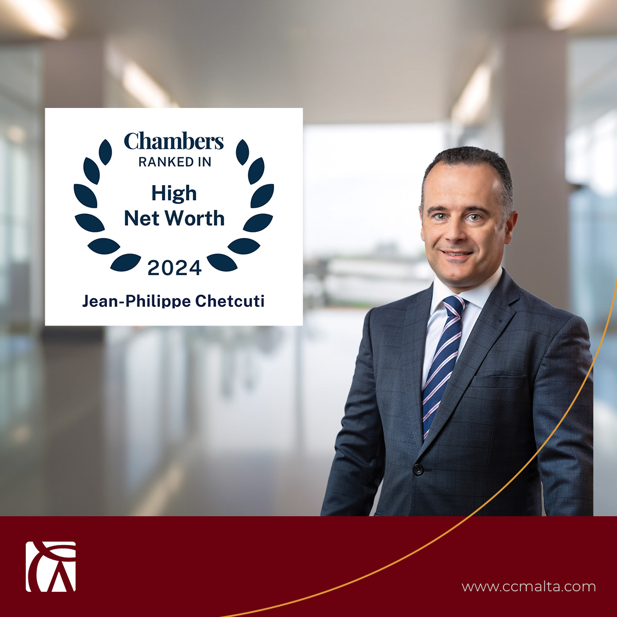 Chetcuti_Cauchi's tweet photo. 🏆 Managing Partner Dr Jean-Philippe Chetcuti has be once again ranked as a leading #PrivateWealth #Lawyer in the Chambers &amp; Partners #HighNetWorth Guide for   2024.

🗣️ Swipe to see what a clients had to say. Read full article here ➡️https://t.co/jG37YG4xqJ https://t.co/MT3cHGrbQs