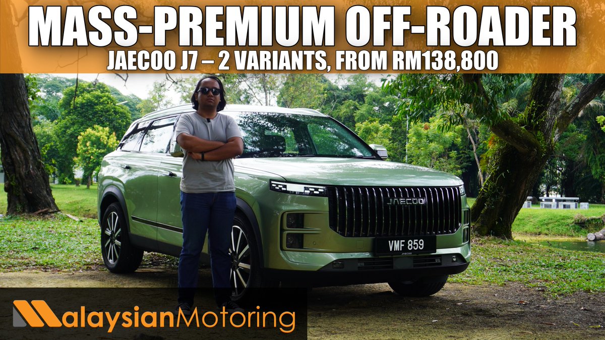 MsianMotoring's tweet photo. After a long gestation period (which included setting up a factory), Jaecoo has finally launched its J7. With prices starting at RM138.8k for the FWD model, does it truly have the chops to be considered a 'mass premium' contender?

https://t.co/0YgFerBNoz

#MalaysianMotoring https://t.co/lj81Geh6Nt
