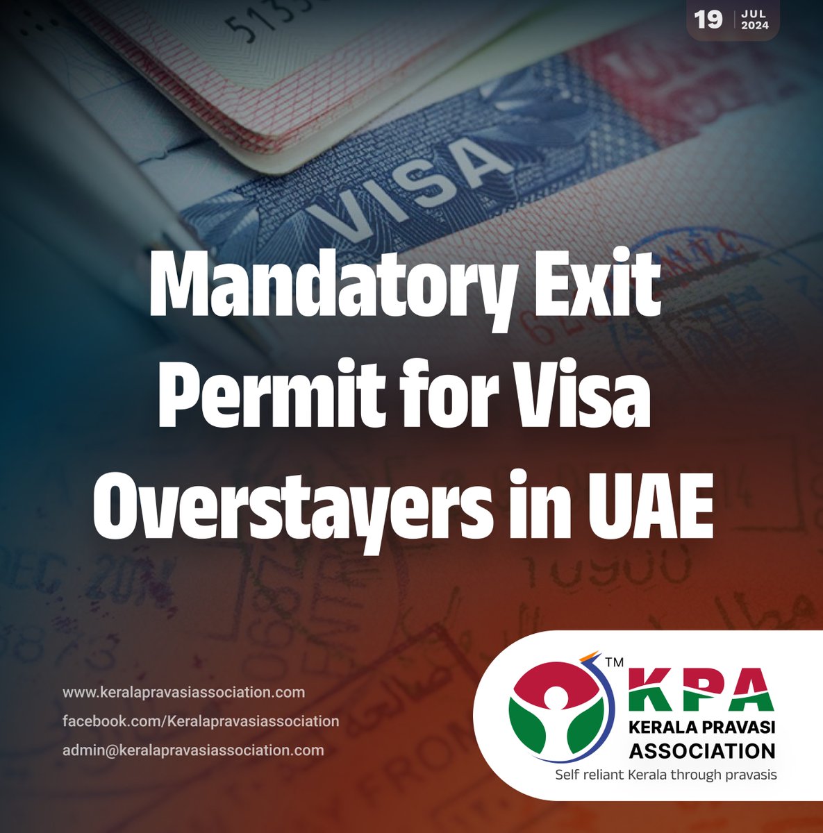 KeralaKpa's tweet image. An exit permit is mandatory for overstaying visas in the UAE. The Out Pass, costing Dhs350, is needed along with a Dhs50/day fine. Apply online or at typing centers with required documents.
.
.
#kpa #uae #exitpermit #expats #visa