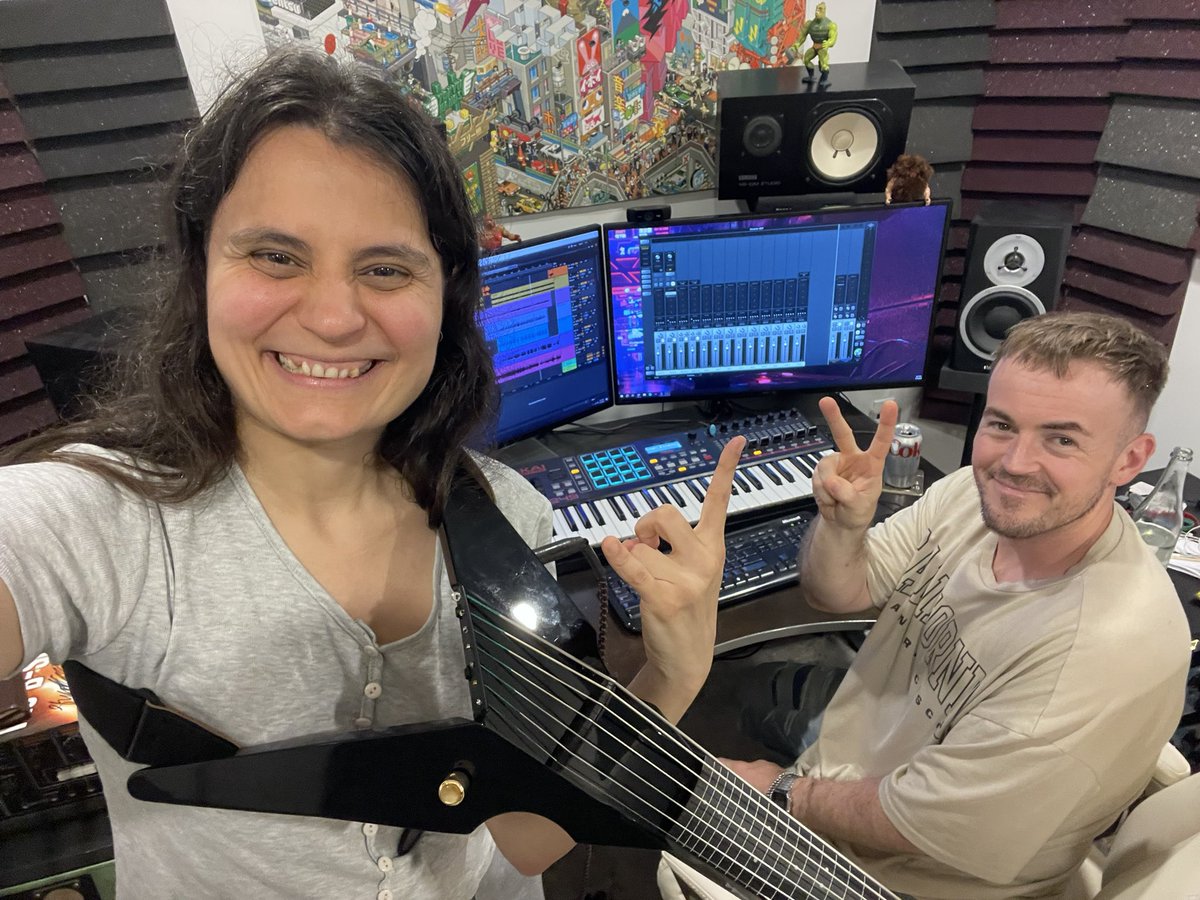 ViraBurmenko's tweet photo. Epic new creations are in the process here at the studio with @michaelkondakow!
Don’t forget to download #Turquoise which is out on all platforms!🔥
▶️Here is the iTunes link: https://t.co/k0sDL4mVGD
#violin #violinist #sevenstrings #metal #rock #symphonicmetal #musicmedicine https://t.co/w7HHfVvXbo