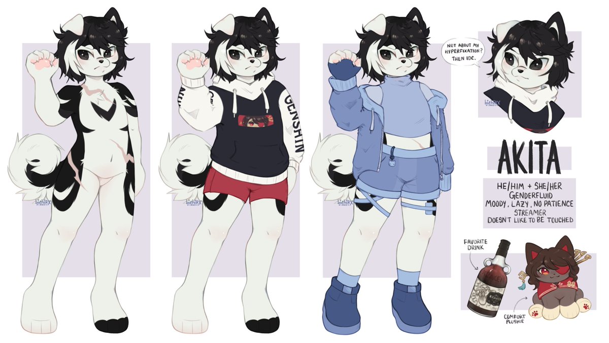 bichirx's tweet photo. Ref sheet comms 🦭🐺 https://t.co/S7zWLcy8cw