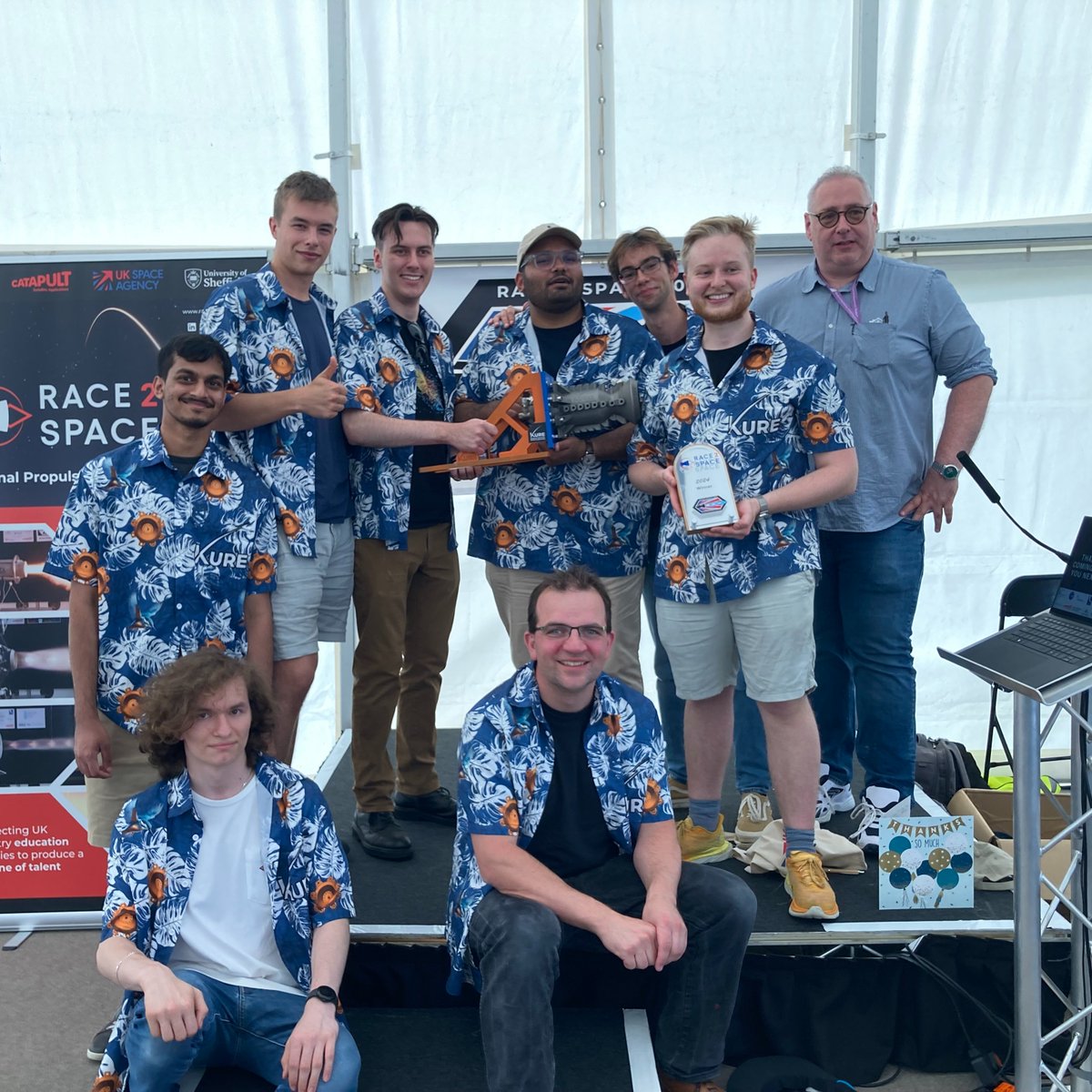 KingstonECE's tweet photo. 👏Well done to our incredible @KingstonUni Rocket Engineering (KURE) Society for winning 🏆 'Best Team Spirit' at the Race 2 Space 🚀National Propulsion Competition 2024!  We are so proud of you!🙌👏💜

Find out more about Aerospace Engineering courses on our website! https://t.co/b8s6fxYqjJ