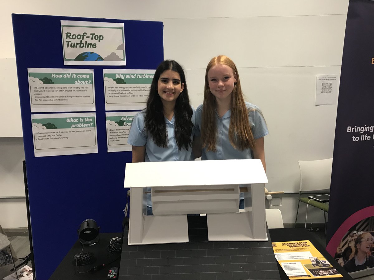 The Big Bang (@bigbangukstem) on Twitter photo It's the <a href="/UCLEngineering/">UCL Engineering</a> @UCL Festival of Engineering today! #UCLFoE24
We're so pleased to see our amazing #BigBangCompetition Competitors presenting their fantastic #STEM project to visitors!🍃 🌍 🤩
Meet Sofia and Anna from <a href="/qegsbarnet/">QEGS Barnet</a> with their project 'Roof Top Turbine' It's the <a href="/UCLEngineering/">UCL Engineering</a> @UCL Festival of Engineering today! #UCLFoE24
We're so pleased to see our amazing #BigBangCompetition Competitors presenting their fantastic #STEM project to visitors!🍃 🌍 🤩
Meet Sofia and Anna from <a href="/qegsbarnet/">QEGS Barnet</a> with their project 'Roof Top Turbine'