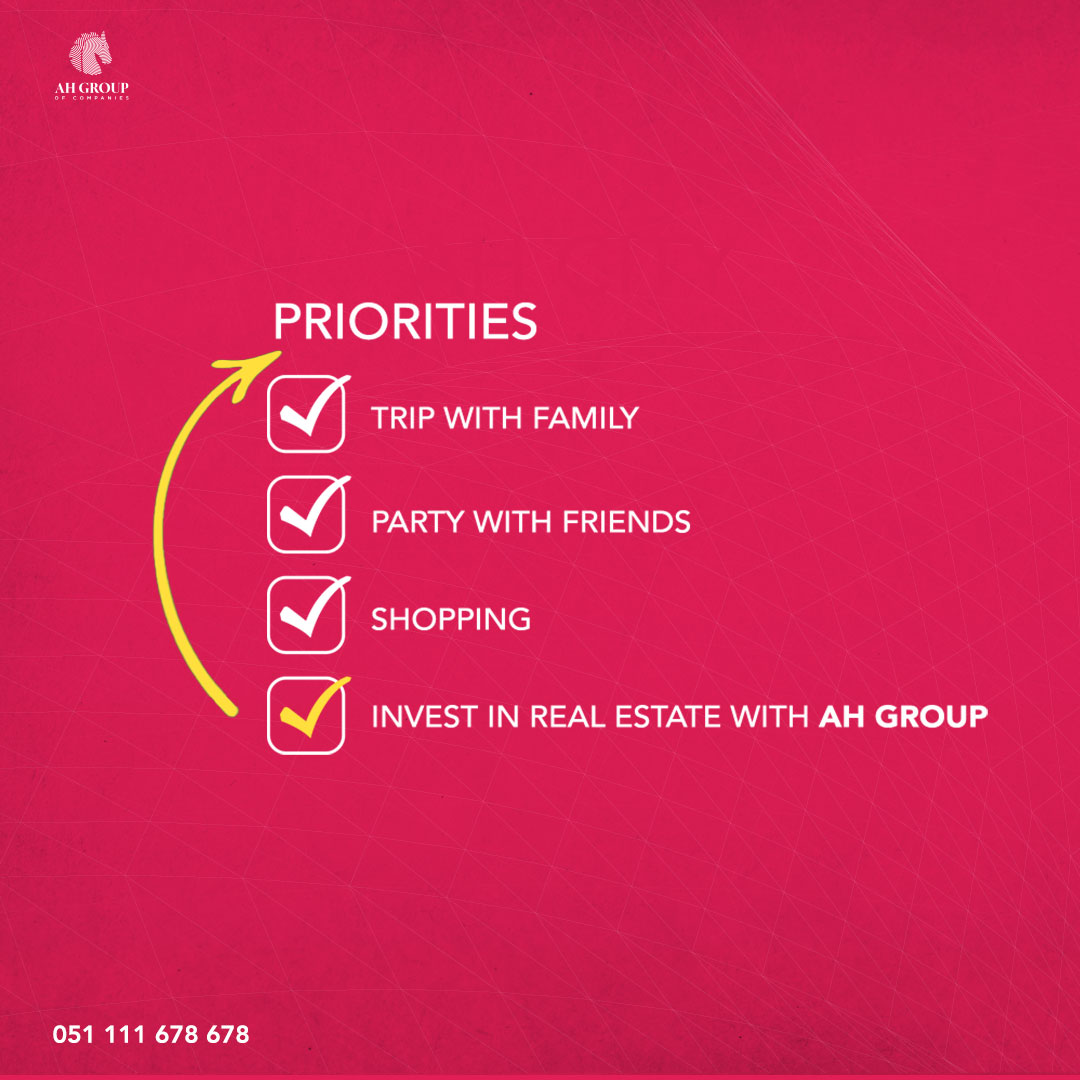 Building a secure future should be your top priority! Investing with AH Group is the key to unlocking your real estate dreams and securing a profitable future. A family trip and some retail therapy can always come later.

#AHGroup #InvestWithUs