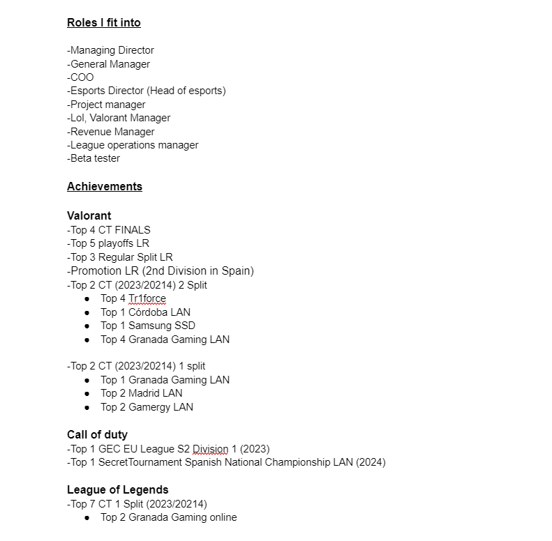 🔴 Free Agent 🔴

Im open to work with any esports project/organization. 

I have +4 years experience in esports industry and professional academic background (PC, console and mobile).

Native 🇪🇸
C1/C2 🇬🇧

Linkedin linkedin.com/in/jorge-river…

References <a href="/andaluchino/">Andaluchino</a> <a href="/jorgeschnura/">Jorge Schnura</a>