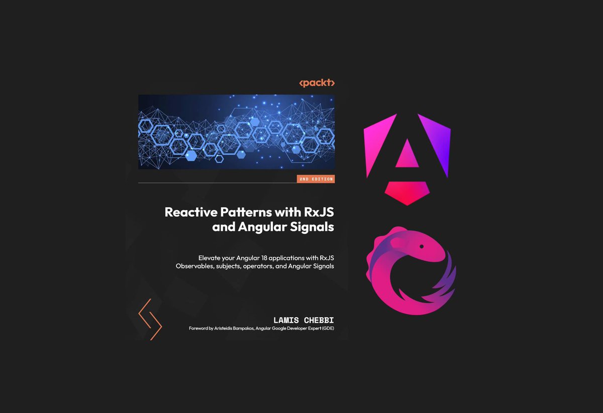 DanielGlejzner's tweet image. NEW Angular Space GIVEAWAY 🚨🚨🚨
#angular
Together with
- @LamisChebbi
- @PacktPublishing
We have 10x E-Books for you to win in a raffle!
Reactive Patterns
with RxJS and Angular Signals
by Lamis Chebbi
Link + instructions in comments 👇