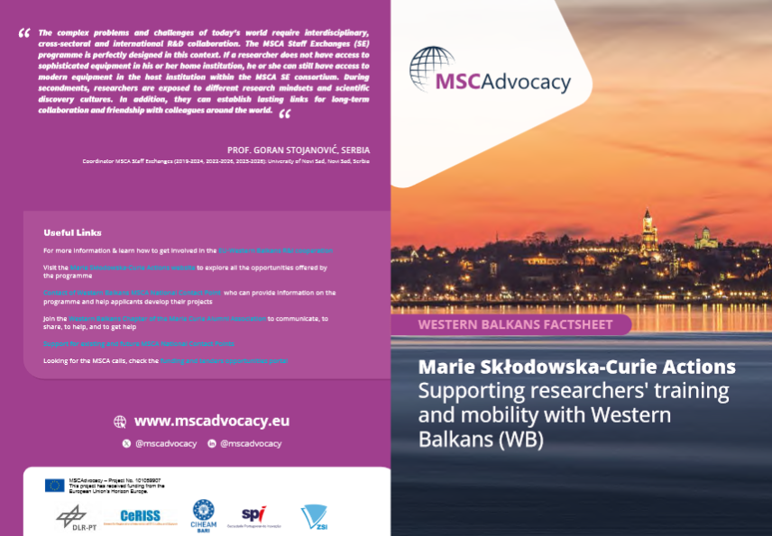 Western Balkans Info Hub (@wbinfohub) on Twitter photo As part of Horizon Europe, <a href="/MSCActions/">Marie Skłodowska-Curie Actions</a> supports doctoral & postdoctoral trainings & collaborative research projects, welcoming participation from the Western Balkans.
Check out the WB’s Horizon 2020 figures in the factsheet here👉🏻 bit.ly/3LxExvq
📊<a href="/mscadvocacy/">MSCAdvocacy</a> As part of Horizon Europe, <a href="/MSCActions/">Marie Skłodowska-Curie Actions</a> supports doctoral & postdoctoral trainings & collaborative research projects, welcoming participation from the Western Balkans.
Check out the WB’s Horizon 2020 figures in the factsheet here👉🏻 bit.ly/3LxExvq
📊<a href="/mscadvocacy/">MSCAdvocacy</a>