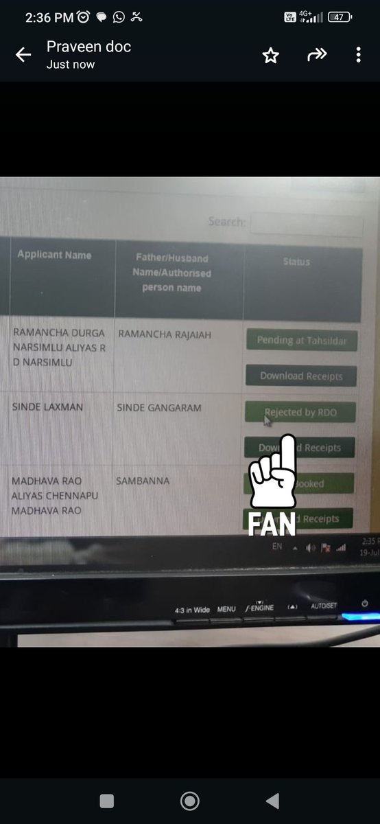 NaaG4India's tweet photo. 2020 సంవత్సరం తర్వాత రిజిస్ట్రేషన్ చేసుకున్న ప్లాట్స్ #NALA కన్వర్షన్ కు నోచుకోవడం లేదు కారణం ప్రభుత్వ సర్వర్ 2020 తర్వాతి డాక్యుమెంట్స్ ను తీసుకోకపోవడమే అని అంటున్నారు. #NALA కోసం అప్లై చేసిన డాక్యుమెంట్ #Bodhan_RDO రిజెక్టు అయ్యింది😥 pothangal MRO
@revanth_anumula @TelanganaCS https://t.co/YeS8JWyPGT