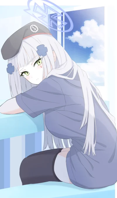 青い夏空を背景に。クルカイHK416#ドルフロ  #GirlsFrontline 