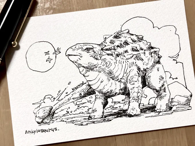 リクエストありがとうございますた!
アンキロサウルス
尻尾の先のところ欲しいな
#ペン画 #イラスト #アナログ 