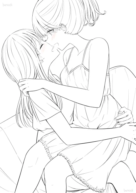 線画を進めました 