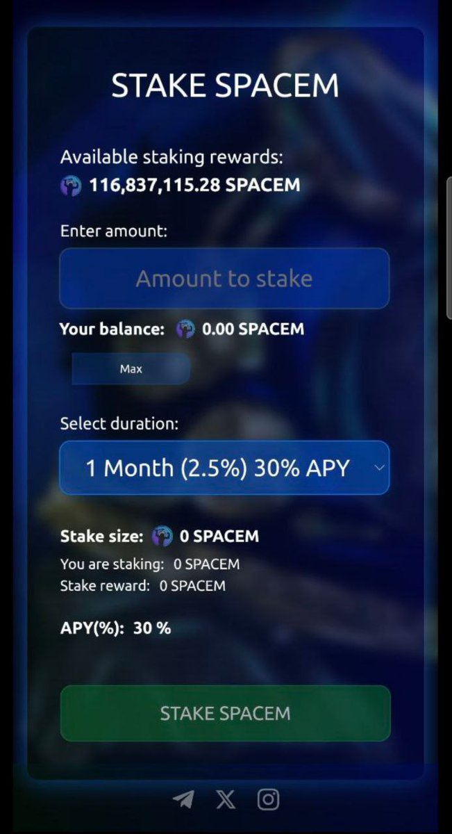 SpaceMworld's tweet photo. Dear Community,

We are excited to announce the following updates:

🔒 Claiming Process: Users can now easily claim their rewards directly on our platform.

💰 Staking Process: Staking is now available, allowing you to earn more rewards effortlessly. 

https://t.co/LSMEQYecE2 https://t.co/hHM1Lauc8B