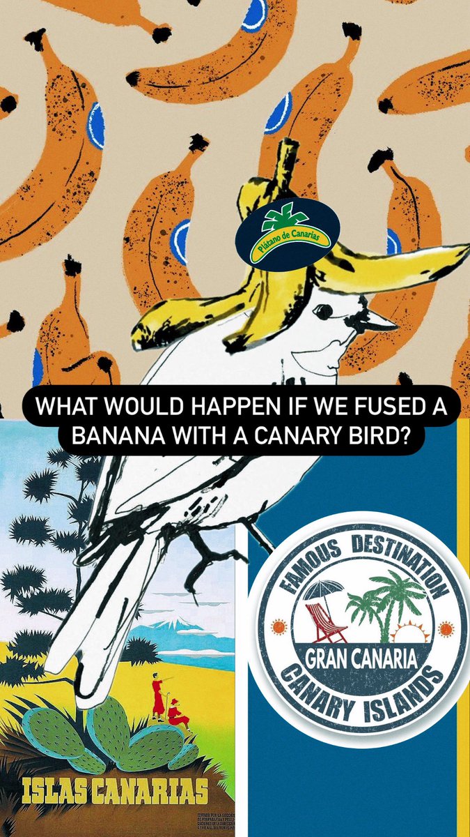 byeevs's tweet photo. What would happen if we fused a banana with a canary bird? #NFT #NFTdrops #nftarti̇st #NFT_Commune https://t.co/suthnOeFhi