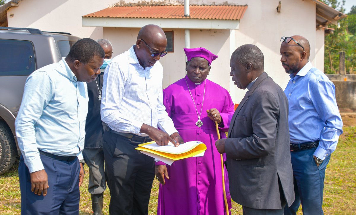 Dr. Dithan Kiragga, along with the Board of Directors' representatives, Mr. Thomas Odoki and Mr. Albert Beine, met with the Rt. Rev. Michael Lubowa, Bishop of the Central Buganda Diocese in Gomba district to discuss a partnership to improve access to health service delivery.