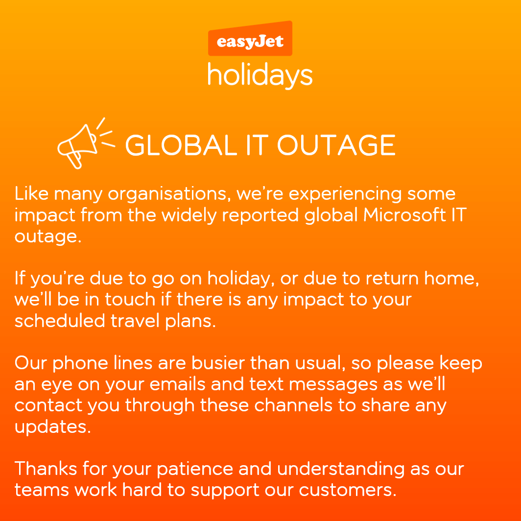 easyJet holidays tweet media