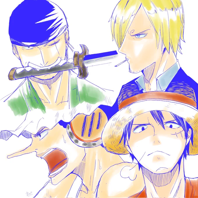 フラッグ絵描かなきゃなーって構図に悩んでて、気づいたら息抜きイラストが完成しておった
