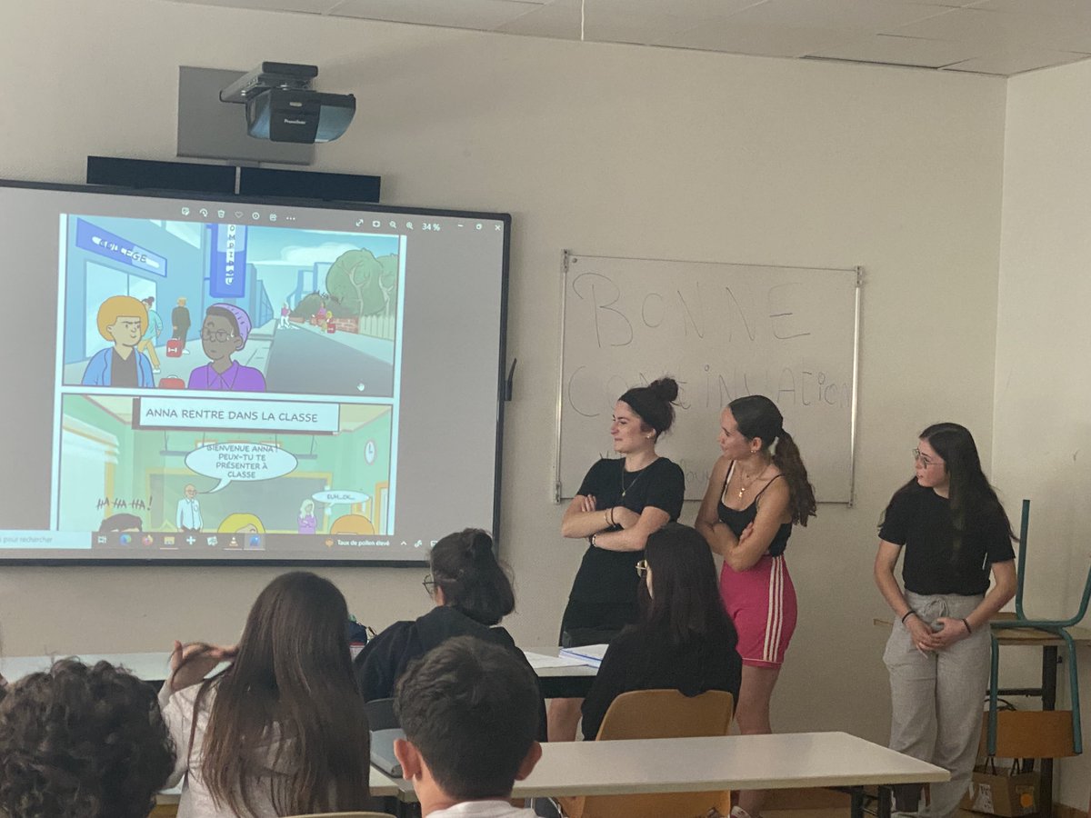 msa_languedoc's tweet photo. ❌Violences &amp; harcèlement en milieu scolaire🏫

Suite de l'action de sensibilisation initiée et accompagnée par #MSALanguedoc &amp; ses élus avec l’institut Marie Sagnier Clermont-l'Hérault. Les élèves de 2e se sont appuyés sur la BD créée pour sensibiliser les classes de 4e &amp; 3e. https://t.co/mNHsP1KGOm