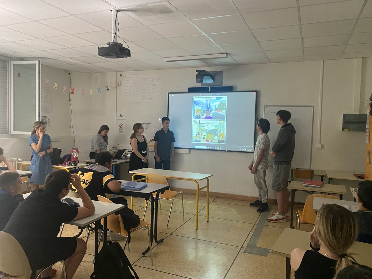 msa_languedoc's tweet photo. ❌Violences &amp; harcèlement en milieu scolaire🏫

Suite de l'action de sensibilisation initiée et accompagnée par #MSALanguedoc &amp; ses élus avec l’institut Marie Sagnier Clermont-l'Hérault. Les élèves de 2e se sont appuyés sur la BD créée pour sensibiliser les classes de 4e &amp; 3e. https://t.co/mNHsP1KGOm