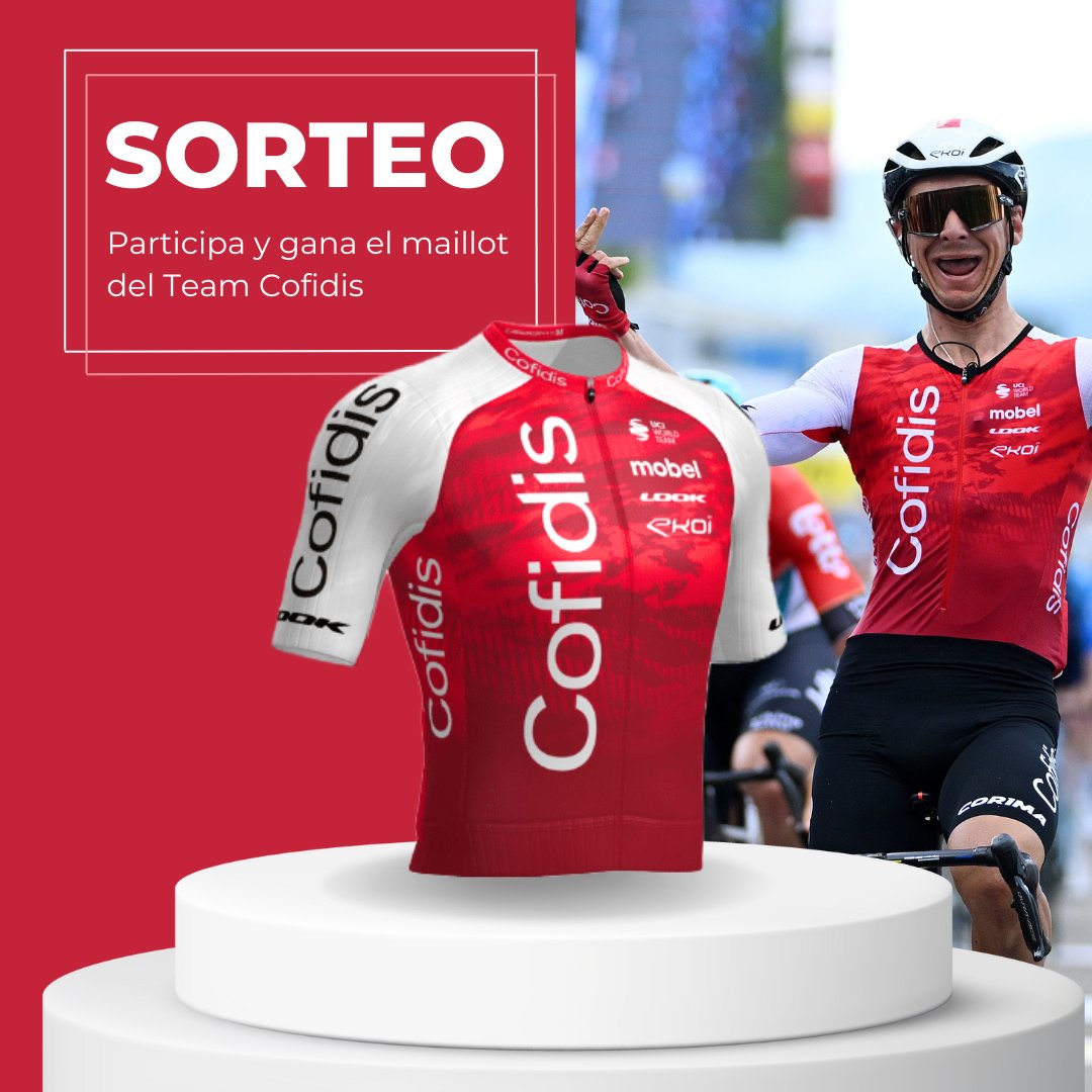 ciclistacofidis's tweet photo. El Tour va llegando a su fin, pero en Cofidis aún nos quedan sorpresas por desvelar. ¿Quieres participar en el SORTEO de 2️⃣ maillots del @teamcofidis?  

1️⃣ Síguenos 
2️⃣ Da RT y MG 
3️⃣ Menciona a 2️⃣ amigos a los que les encantaría conseguirlos.

Cerramos el sorteo el 23/07 a las 23:59 hrs. Anunciaremos al ganador el 24/07 en aquí. ¡Suerte!☘️
➡️ Bases legales:
https://t.co/4PU0zk53pL