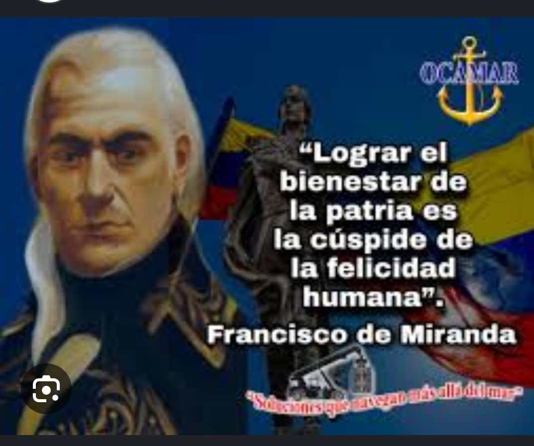 2dacasarapa's tweet photo. Buenos días iniciamos el día con un pensamiento del maestro Francisco de Miranda 🇻🇪.. https://t.co/gRnvj5kUqu