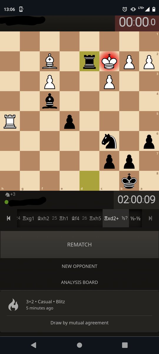 themodak's tweet photo. @lichess why do you even have a possibility on the website to give more time to the opponent?? Whenever someone loses, the loser side can just keep adding 15 seconds and fill the clock of the opponent without playing any move!!! In the end, I had to offer a draw in frustration. https://t.co/U9DpIqqxzt