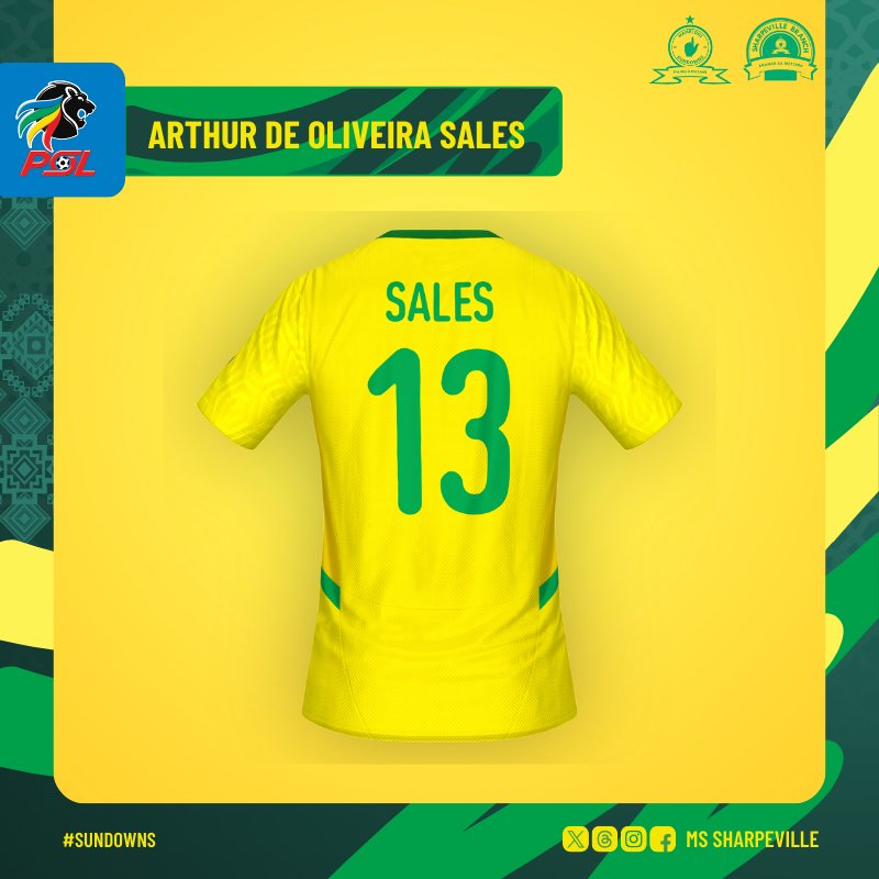 MS_Sharpeville's tweet photo. His favorite number is...

#Sundowns 👆 #WelcomeArthur https://t.co/F9EWa2DkoH