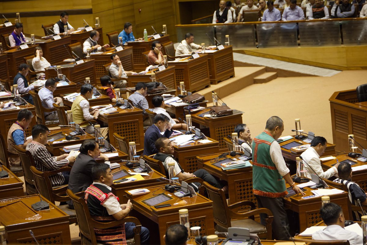 OjingBJP's tweet photo. Today marks the beginning of the second session of the 8th Legislative Assembly and the first day of our budget session. It is always an honour to be part of the Assembly where the future of our state is shaped. 

Proud to stand with Hon’ble Ministers led by HCM Shri @PemaKhanduBJP ji, HDCM Shri @ChownaMeinBJP ji and my dedicated HMLAs. Together, we strive for the progress and development of Arunachal Pradesh.

#ArunachalBudget