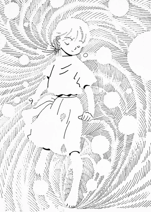 気持ち的にだいぶリハビリが進んでます。黙々と線を引く作業はわりと効果的なようです。
今日も軽めに。 