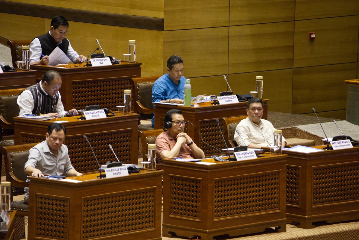 OjingBJP's tweet photo. Today marks the beginning of the second session of the 8th Legislative Assembly and the first day of our budget session. It is always an honour to be part of the Assembly where the future of our state is shaped. 

Proud to stand with Hon’ble Ministers led by HCM Shri @PemaKhanduBJP ji, HDCM Shri @ChownaMeinBJP ji and my dedicated HMLAs. Together, we strive for the progress and development of Arunachal Pradesh.

#ArunachalBudget
