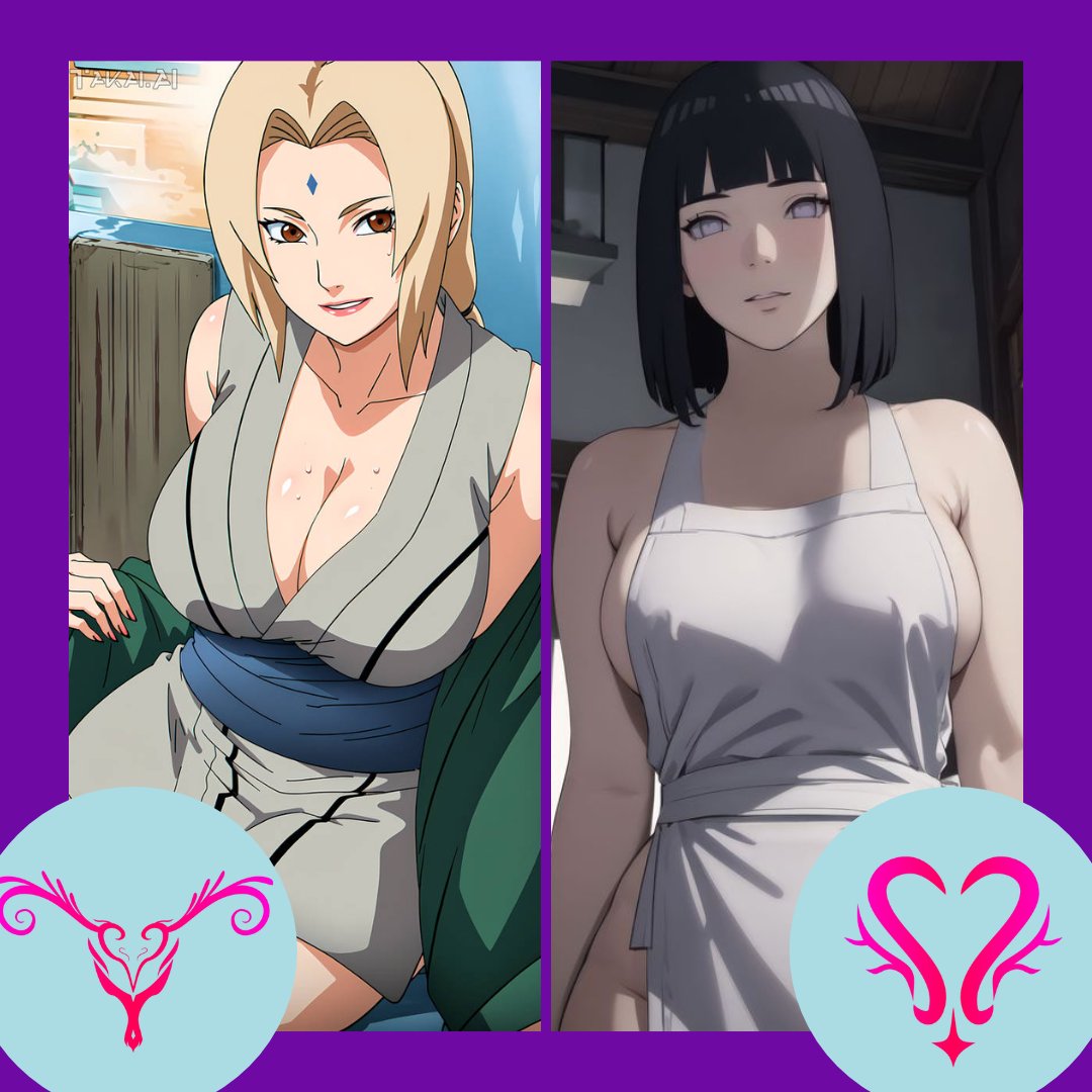 caidansfwrpg's tweet photo. 💚Tsunade💚🪻Hinata🪻
Tsunade: Liberated (Maybe this is why she shows her cleavage...)
Hinata: Gaze (Imagine someone shy about her body reacting to gazes)

Art by: AI

#LewdRP #nsfwtwt #nsfw_twt #nsfwacc https://t.co/l5erci4BUa