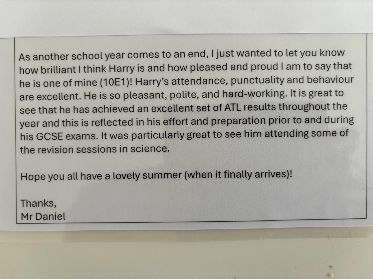 SimonWalters001's tweet photo. Big thank you to the wonderful teaching staff @TreorchyComp! 

Our son continues to excel there and we appreaciate the regular updates we get on how he's getting on such as those shared here.

Hope you enjoy a well deserved summer holiday!!! https://t.co/IwIBTtdYC0
