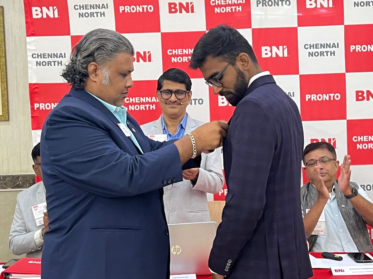 BniPronto's tweet photo. Congratulations, Pronto, for a fantastic Friday! We’re thrilled to welcome Sanskar Samdaria to the BNI family. 🎉
.
.
.
#BNI #BNIFamily #NewMember #BNIPronto #BNIChennaiNorth #BNIFamily #BNIGrowth #BNIChennai #BNIEvent #BNINetworking #BuildingConnects #BusinessCommuinity https://t.co/O6BkSbk9jT