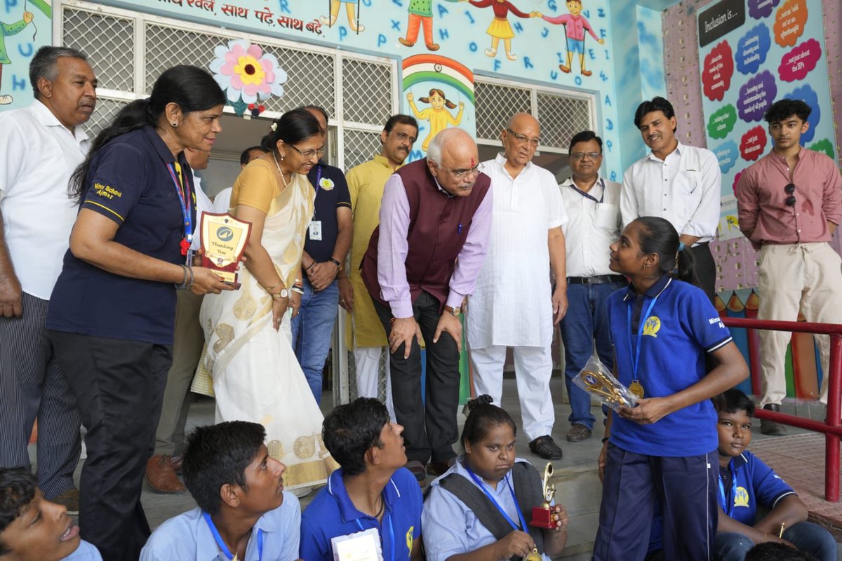 Vinay1011's tweet image. Great joy it was to participate in the Golden Jubilee celebrations of Rajasthan Mahila Kalyan Mandal ( RMKM), a civil society org of Ajmer! Many path breaking initiatives  in the field of inclusive education &amp;amp; empowerment of #Divyangjan ! 1/3

@BhajanlalBjp