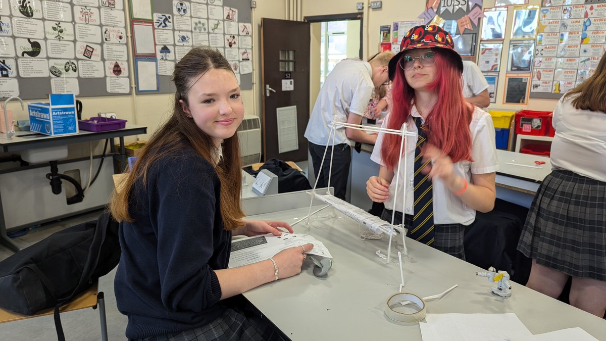 Excellent bridge building in Miss Sages year 10 class! <a href="/ElfedHS/">Elfed High School</a>