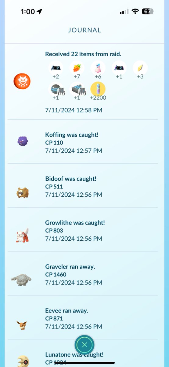 QuickBunnie's tweet photo. @NianticHelp I did a Stakata raid on 7/11 and the app crashed after the raid completed before my catch encounter. After restarting the app, there was no catch encounter. In app support request through the app but I keep getting the automated response saying nothing was wrong. https://t.co/kE6hSBQTrW