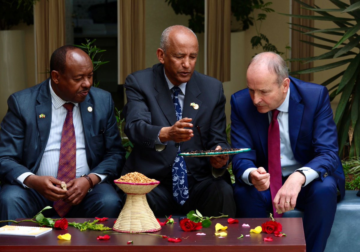 Irish Embassy Addis (@irlembethiopia) on Twitter photo Excellent discussion between <a href="/MichealMartinTD/">Micheál Martin</a> and <a href="/EthioNDC/">Ethiopian National Dialogue Commission</a> Commissioners this morning, sharing Ireland’s experience of peace building and deliberative democracy. Ireland is committed to continuing its support of Ethiopia’s National Dialogue process.
<a href="/dfatirl/">Irish Foreign Ministry</a> Excellent discussion between <a href="/MichealMartinTD/">Micheál Martin</a> and <a href="/EthioNDC/">Ethiopian National Dialogue Commission</a> Commissioners this morning, sharing Ireland’s experience of peace building and deliberative democracy. Ireland is committed to continuing its support of Ethiopia’s National Dialogue process.
<a href="/dfatirl/">Irish Foreign Ministry</a>