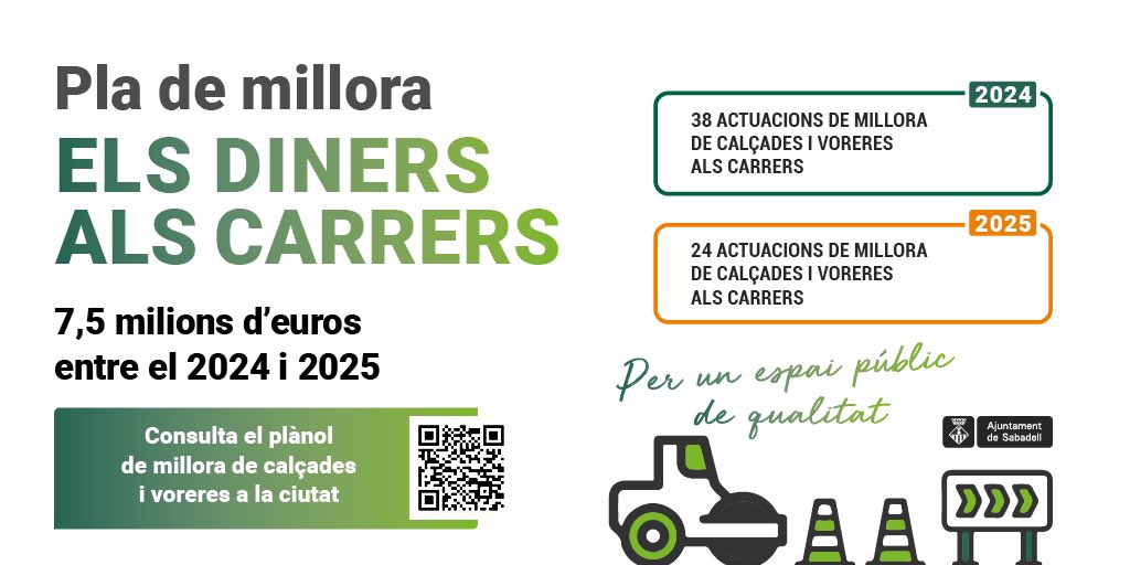 Aj_Sabadell's tweet photo. ℹ️Les actuacions començaran amb la renovació total del paviment de la calçada de la Rambla
🚧 Les obres s’iniciaran el 29 de juliol, durant una setmana
#PladeMillora #Elsdinersalscarrers #Asfaltatge
✅Posem #Sabadellaldia https://t.co/8NDtRWYd7k