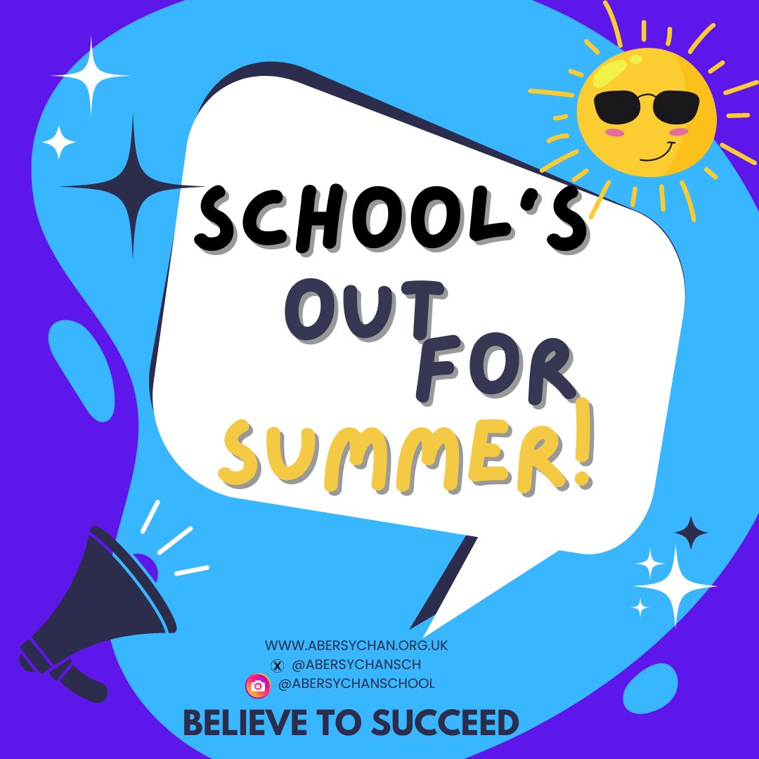 Abersychansch's tweet photo. And that's a wrap!!!🤩
School's out for Summer! Have a relaxing and enjoyable Summer break 🌞
See you in September
#AberCommunity https://t.co/qllXcLhzsg