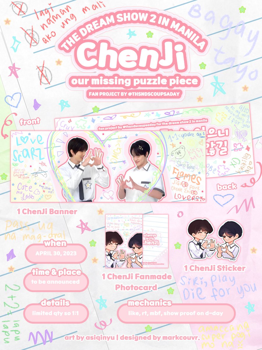 thsndscoupsaday's tweet photo. ✧#THEDREAMSHOW3_in_MANILA Chenle and ChenJi banner giveaway✧

Go Sexy Love Chenle and Love Scarz ChenJi is back!

I will re-print these fan projects of mine last TDS2 in Manila. Hope you'll still look forward to these cuties🩷 https://t.co/yVLqMpxIKK