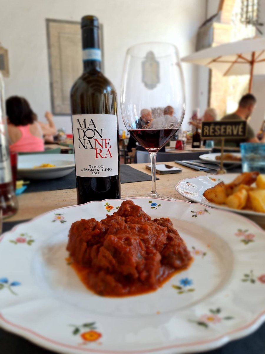 CloonBeast1's tweet photo. Wild boar stew and Madonna Nera in Montalcino @MiamKitty https://t.co/NrDfpsnCFs