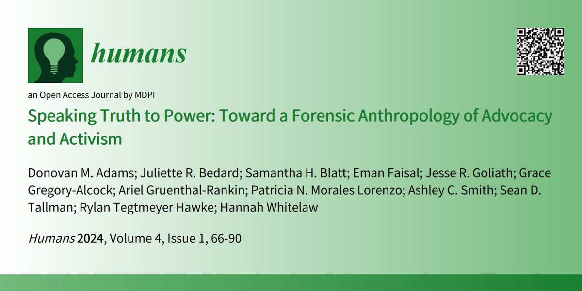 This study discusses how #advocacy and #activism are perceived in the wider discipline of #anthropology and highlights why it is important to expand these conversations beyond traditional venues.
mdpi.com/2673-9461/4/1/5