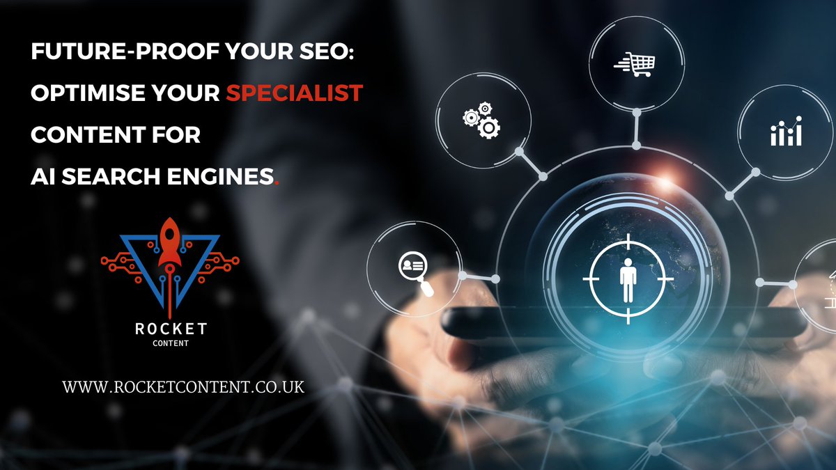 RocketContentUK's tweet photo. Optimise your industry landing pages for the AI age. Rocket Content can help to boost your search impact https://t.co/x8aVxFGVA6. #TargetedContent #SEO https://t.co/BEuhb8A5cv
