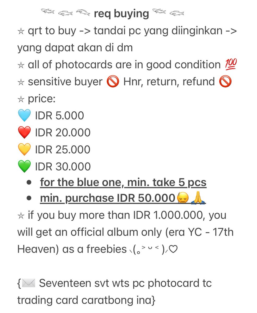 m0ojiyaa's tweet photo. help &amp; rt appreciated ⋆˚✿˖° 𐙚 
WTS // Want To Sell
      ᯓ★ aab seventeen pc 5k – 30k

⭒ take all / per pict (priority)
⭒ opshare ʚɞ
⭒ exc packing &amp; admin ❌️
⭒ CO from 🍊
⭒ dom INA🇮🇩 west jakarta
⭒ ww ship 🌏 (have INA address)

PLS READ TNC BEFORE🙏
— a thread — https://t.co/Xf8iMFVmdZ