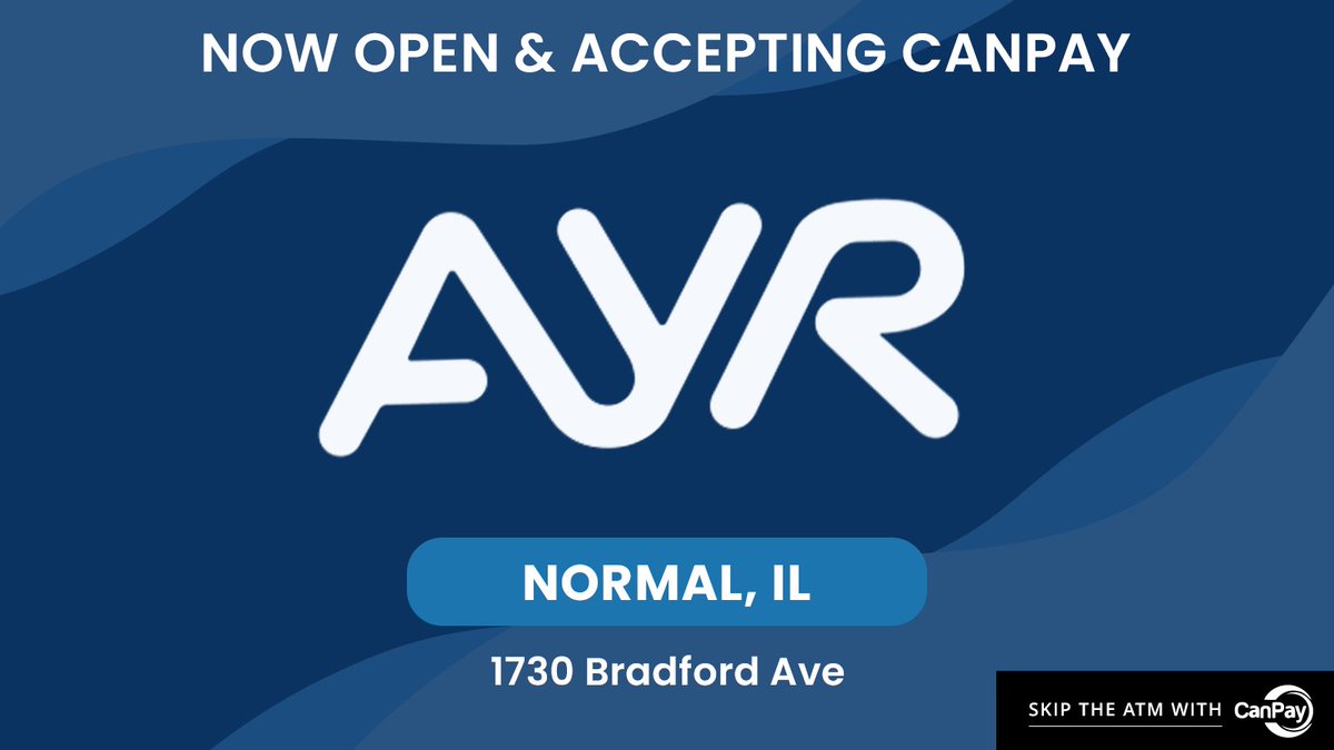 CanPayDebit's tweet image. We are pleased to announce that @AYRWellness has a new location Now Open in Normal, IL (1730 Bradford Ave)!  They are accepting CanPay, so you can skip the ATM with your smartphone at checkout! - zurl.co/CtsR 

#NormalIL #ILCannabis #ILDispensary #CanPay #YesWeCanPay