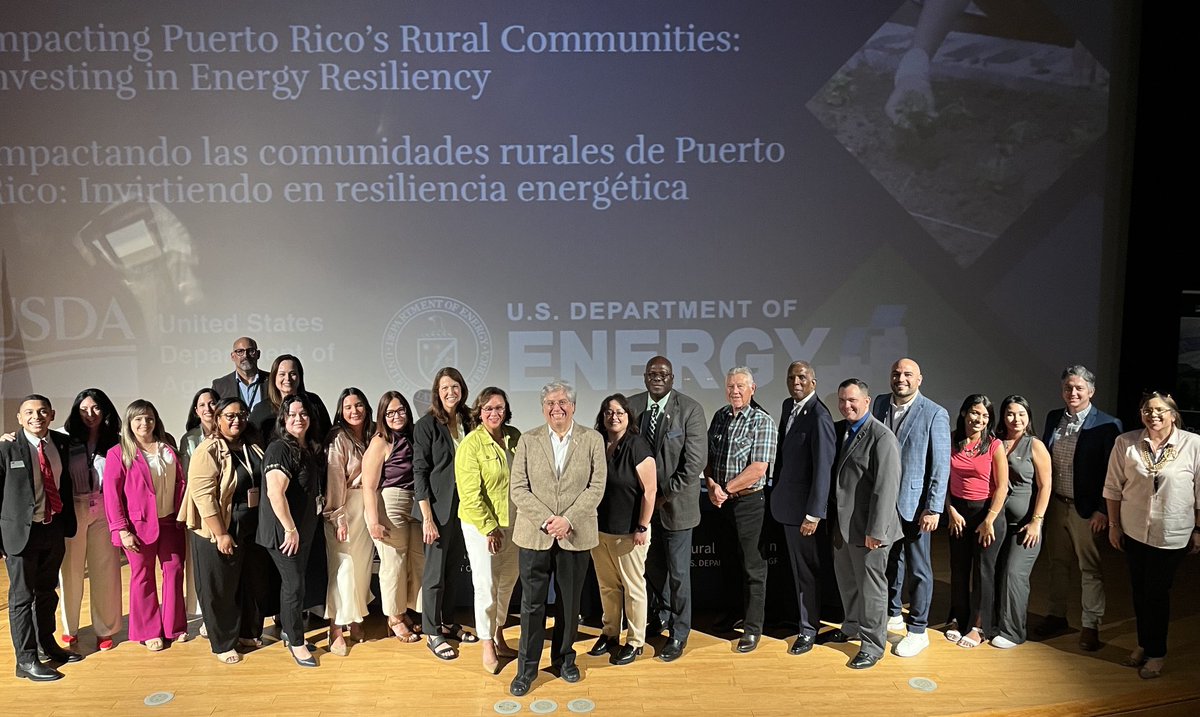MaxJTrujillo's tweet photo. Great #energy event,showcasing how federal agencies work together in bringing #reliable power to #rural #PuertoRico. Thx to ⁦@RD_PuertoRico⁩ staff! Also, State Directors from ⁦@RDNorthCarolina⁩ ⁦@RD_NewMexico⁩ ⁦@Arizona_RD⁩ for support! ⁦@RURALgov⁩ https://t.co/UspRlozryd