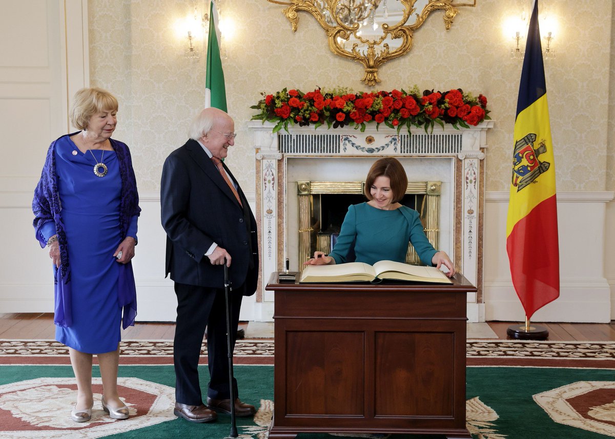 President of Ireland (@presidentirl) on Twitter photo President Higgins today welcomed the President of the Republic of Moldova <a href="/sandumaiamd/">Maia Sandu</a> to Áras an Uachtaráin on a courtesy call President Higgins today welcomed the President of the Republic of Moldova <a href="/sandumaiamd/">Maia Sandu</a> to Áras an Uachtaráin on a courtesy call