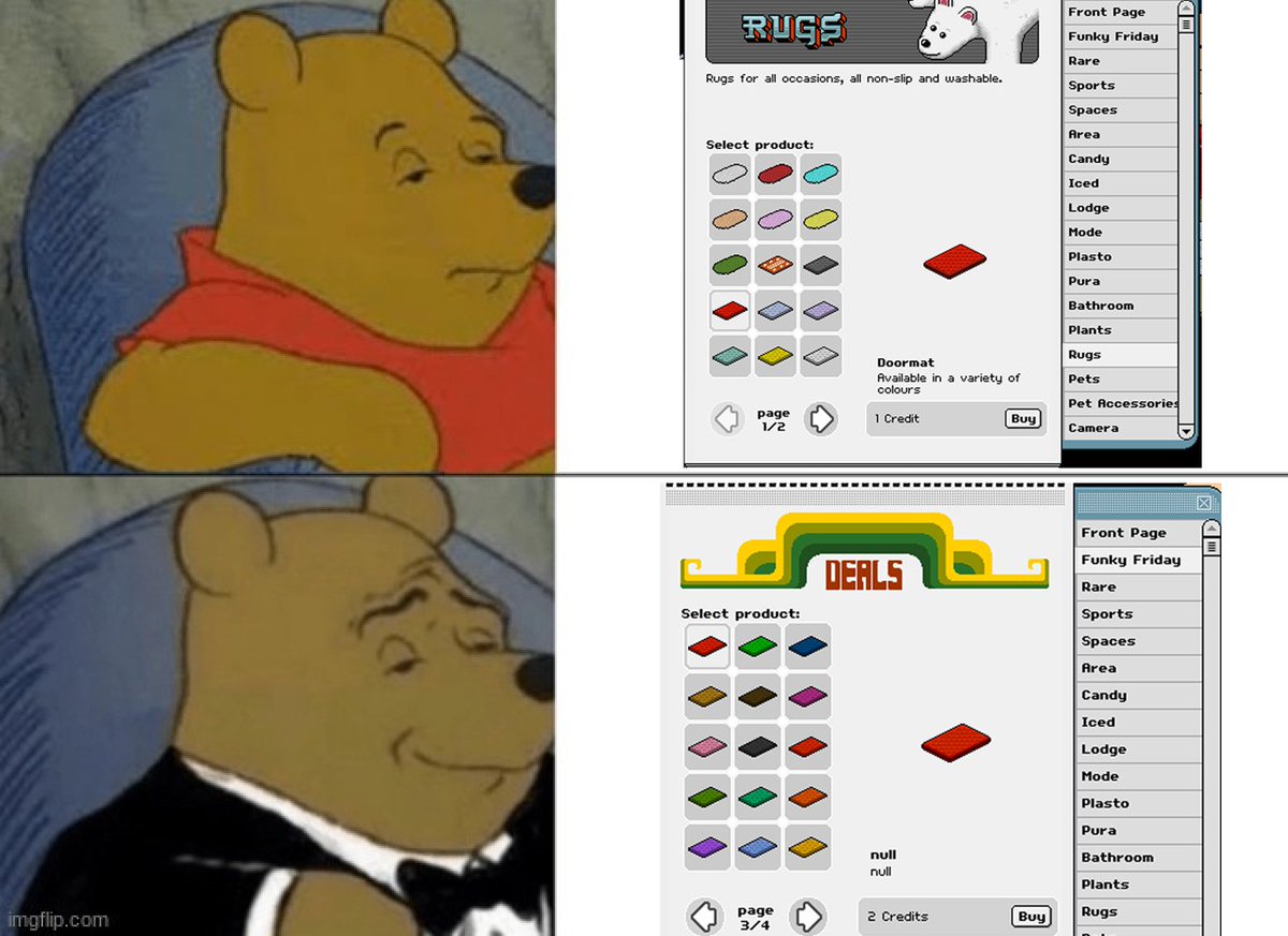 Funky Friday doormats are elite. #HabboHotelOrigins #Habbo