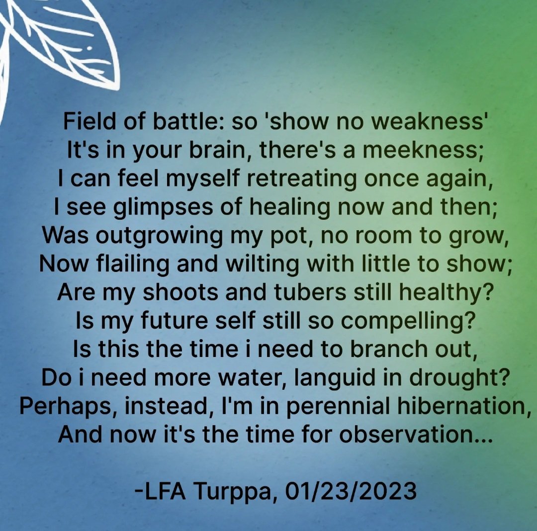 LFATurppa's tweet photo. Friday poem! 💕

#mentalhealth #ptsd #bipolardisorder #depression #anxiety #panicattacks #writing #healing #poetry https://t.co/kNjtZJjwBx